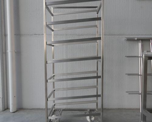 Industrie - Mobiel rek - Inox