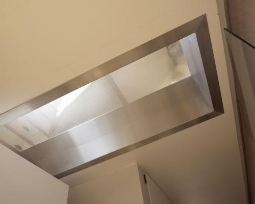 Passerelle - Glazen platform - Inox rechtlijnig geborsteld - Anti-slip glas