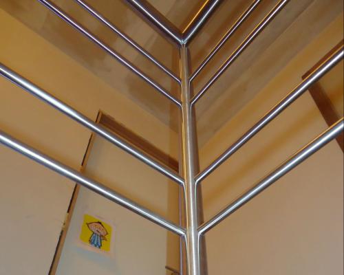 inox balustrade met 4 horizontale tussenstijlen