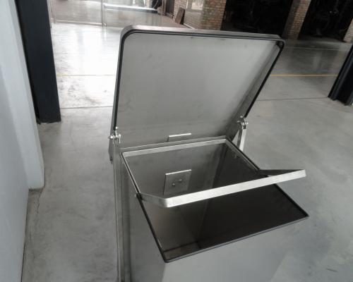 Sorteren - Vuilnisbak met pedaalbediening - Inox